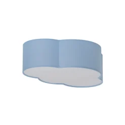 Loftlampe Cloud, blå, 43 cm lang, tekstil, sky, E27^TK Lighting New