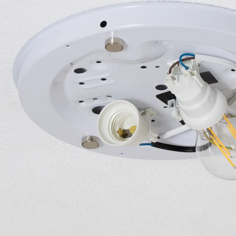 Loftlampe Cloud, blå, 43 cm lang, tekstil, sky, E27^TK Lighting New