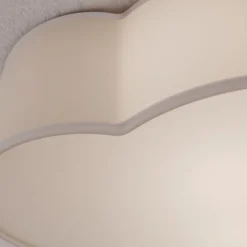 Børn TK Lighting Loftlampe Cloud i tekstil, længde 41 cm, grå