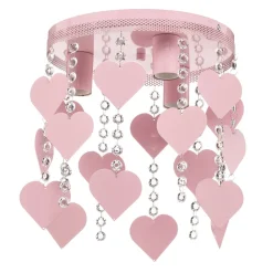 Børn Eko-Light Loftlampe Corazon i pink med hjerter