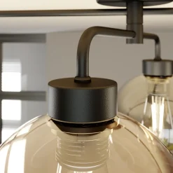 TK Lighting Loftlampe Cubus med 4 lyskilder klar/rav/grå