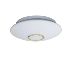 Argon Loftlampe Cyril i glas, hvid-messing