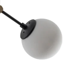 Opviq Loftlampe Damar, sort, glas, 2 lyskilder, længde 44 cm