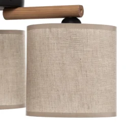 Loftlampe Deva, tekstil, 3 lyskilder^TK Lighting Clearance