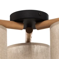 Loftlampe Deva, tekstil, 3 lyskilder^TK Lighting Clearance