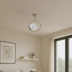 Loftlampe Dolunay, Ø 26 cm, guldfarvet, glas, E27^Opviq Discount