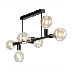 Lamkur Loftlampe Eliza, 6 lyskilder, sort