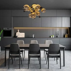 Näve Loftlampe Explosion med guldkugler