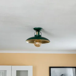 Eko-Light Loftlampe Felix, grøn/guld