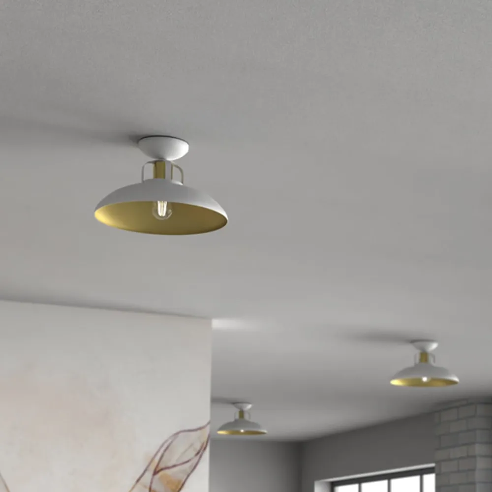 Loftlampe Felix, hvid/guld^Eko-Light Discount