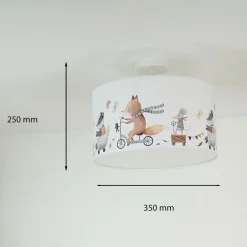 Børn Duolla Loftlampe Ferdi Kids, tekstil, hvid, farvet