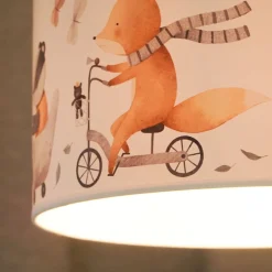 Børn Duolla Loftlampe Ferdi Kids, tekstil, hvid, farvet