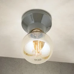 ORION Loftlampe Frost, grå, keramik, E27