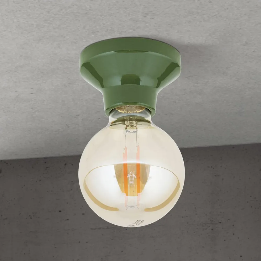 ORION Loftlampe Frost, grøn, keramik, E27