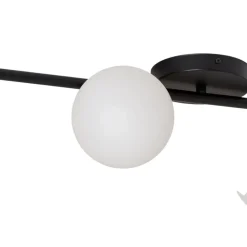 Loftlampe Glassy, 4 lyskilder, lineær, sort/opal^Euluna New