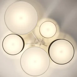 Trio Lighting Loftlampe Hotel med fem tekstilskærme