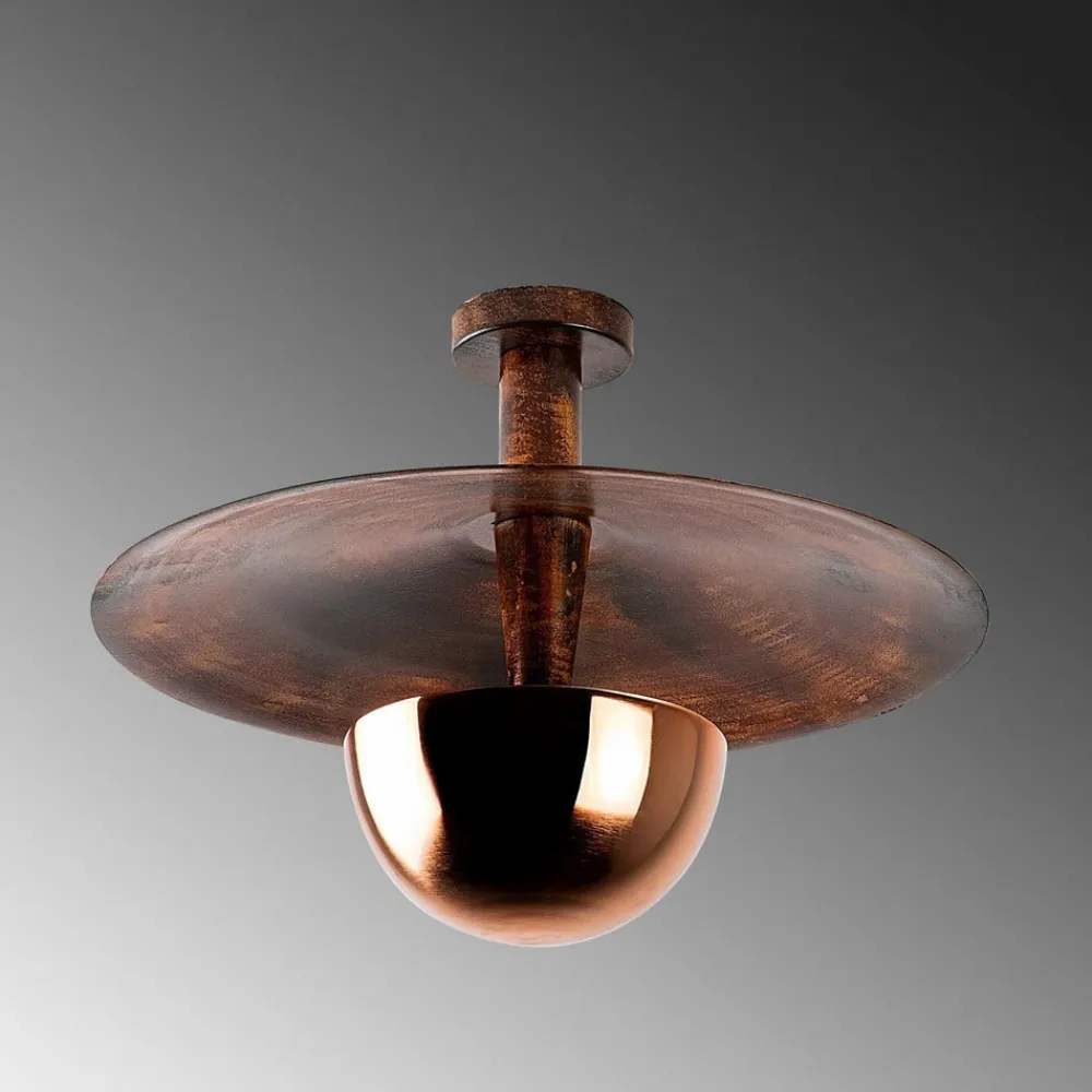 Opviq Loftlampe Kurt 13355, kobberfarvet, metal, Ø 48 cm