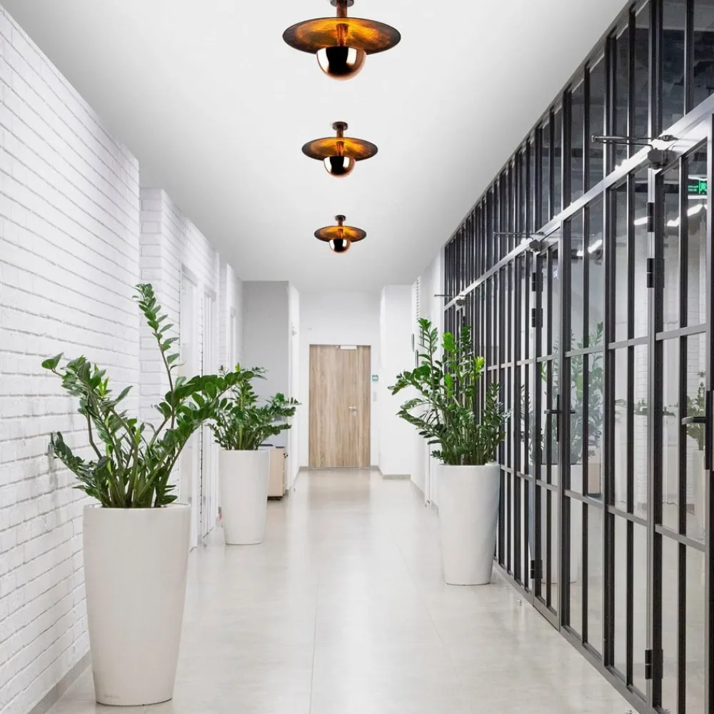 Opviq Loftlampe Kurt 13355, kobberfarvet, metal, Ø 48 cm