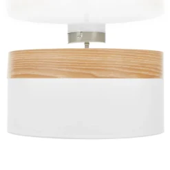 Globo Loftlampe Libba med afstand i cremefarvet træ