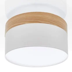 Globo Loftlampe Libba med afstand i cremefarvet træ