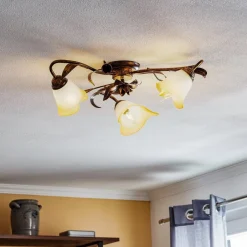 Loftlampe Lucrezia med 3 lyskilder, bronze^ONLI Online