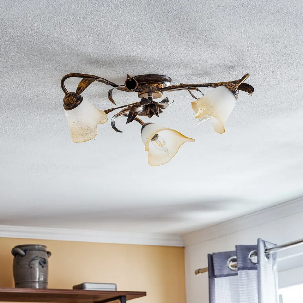 Loftlampe Lucrezia med 3 lyskilder, bronze^ONLI Online