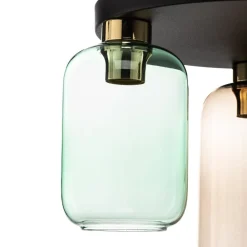 Loftlampe Marco Green, 3 lyskilder klar/grøn/brun^TK Lighting Discount