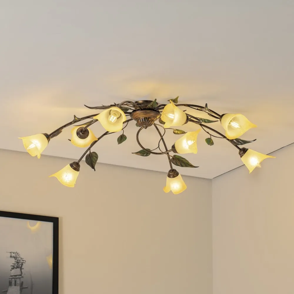 Loftlampe Miranda med 9 lyskilder, bronze^ONLI Best