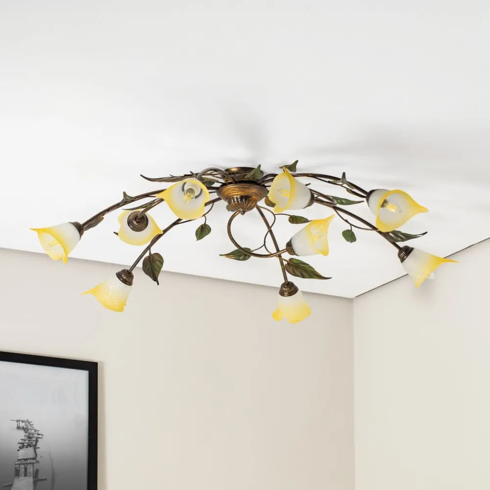 Loftlampe Miranda med 9 lyskilder, bronze^ONLI Best