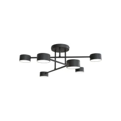 EMIBIG LIGHTING Loftlampe Modus 6, stål, 6 lyskilder, GX53, sort