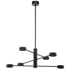 Nowodvorski Lighting Loftlampe Orbit VI, sort, 6 lyskilder