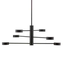 Nowodvorski Lighting Loftlampe Orbit VI, sort, 6 lyskilder