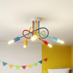 HELAM Loftlamper|Loftlamper>Loftlampe Oxford med 5 lyskilder, farvet