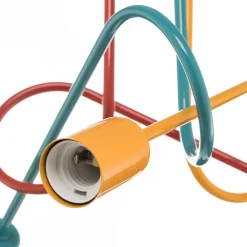 HELAM Loftlampe Oxford med 3 lyskilder orange/rød/turkis