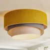 Duolla Loftlampe Pastell Trio Ø 60 cm sennepsfarvet/grå/lysegrå