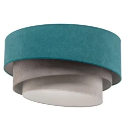 Loftlampe Pastell Trio 60 cm turkis/grå/lysegrå^Duolla
