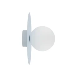 TK Lighting Loftlampe Pixie, lyseblå, glas, Ø 25 cm, kugle, G9