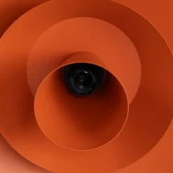 Luminex Loftlampe Plato, orange, metal, Ø 38 cm, E27