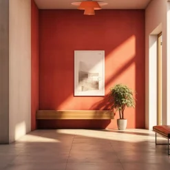 Luminex Loftlampe Plato, orange, metal, Ø 38 cm, E27