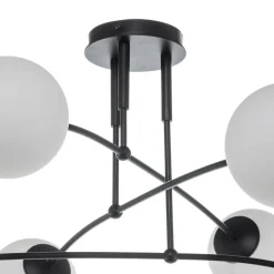 EMIBIG LIGHTING Loftlampe Pregos 6 i sort, 6 lyskilder