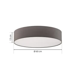 Loftlampe Rondo, grå Ø 60 cm^TK Lighting Online