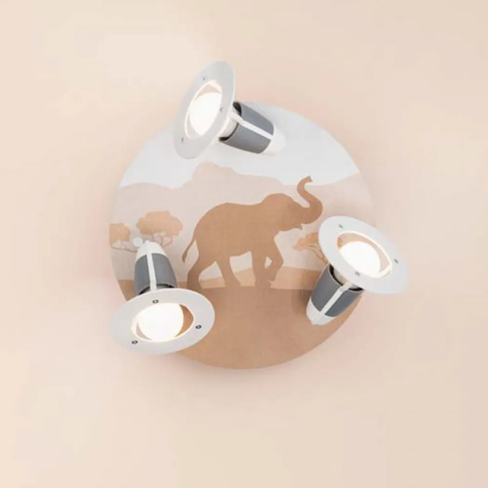 Børn Elobra Loftlamper>Loftlampe Scandi Savanne, orange, Ø 29 cm, 3 lyskilder