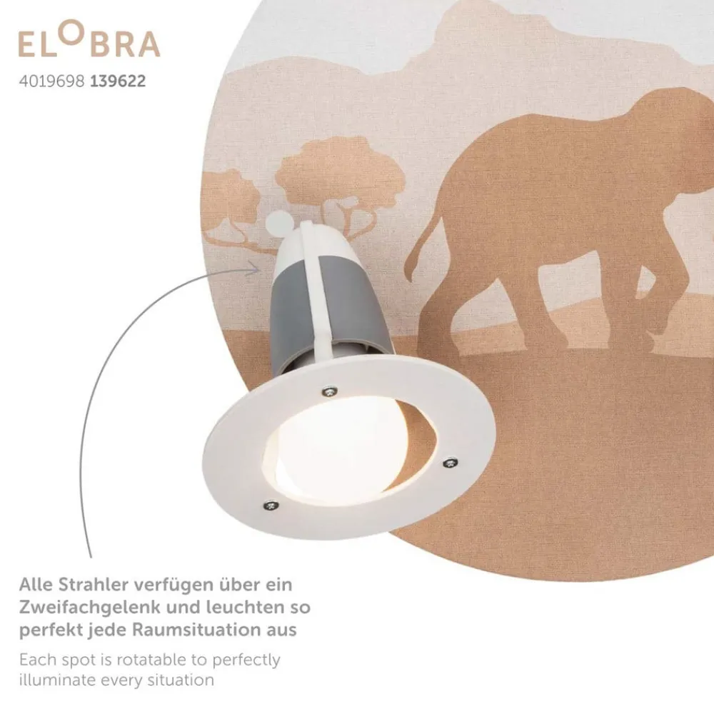 Børn Elobra Loftlamper>Loftlampe Scandi Savanne, orange, Ø 29 cm, 3 lyskilder