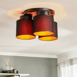 Luminex Loftlampe Soho cylindrisk 3 lyskilder sort/guld