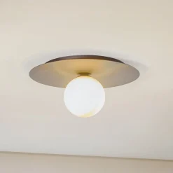 EMIBIG LIGHTING Loftlampe Solar, sort/opal, 1 lyskilde