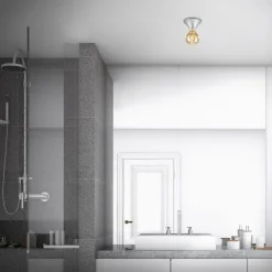 Loftlampe Tepel til badeværelset IP44 E27 krom mat^Briloner Clearance
