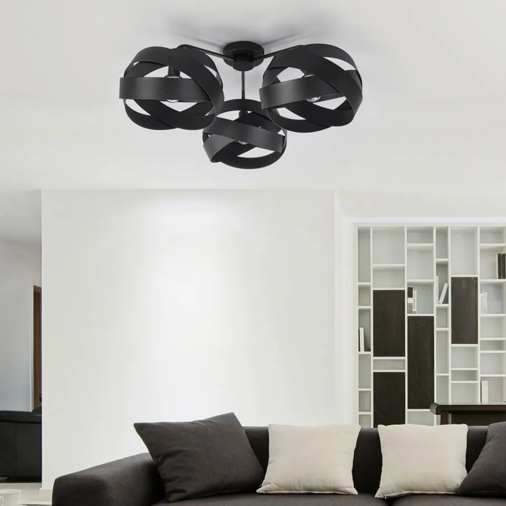 Loftlampe Tornado sort 3 lyskilder^Euluna