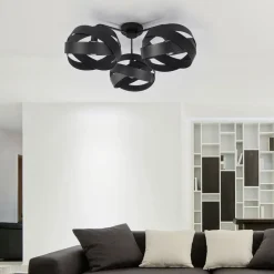Loftlampe Tornado sort 3 lyskilder^Euluna