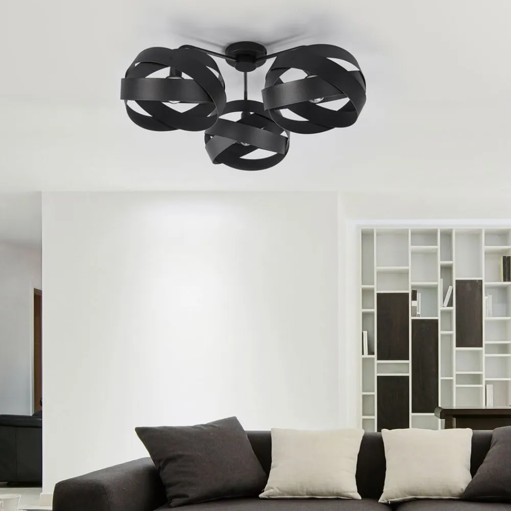 Loftlampe Tornado sort 3 lyskilder^Euluna