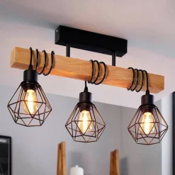 Loftlampe Townshend 5 med 3 gitterskærme^EGLO Sale